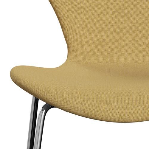 [product_category]-Fritz Hansen 3107 Chair Full Upholstery, Chrome/Christianshavn Yellow-Fritz Hansen-3107FU-CH1110-CST-FRI-6