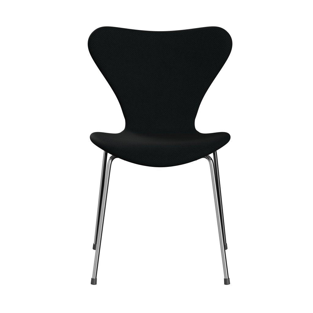 [product_category]-Fritz Hansen 3107 Chair Full Upholstery, Chrome/Diablo Black-Fritz Hansen-3107FU-DIA100-CST-FRI-1