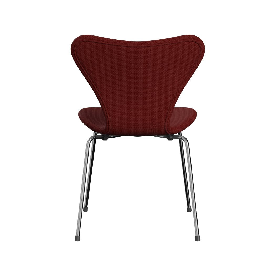 [product_category]-Fritz Hansen 3107 Chair Full Upholstery, Chrome/Diablo Wine Red-Fritz Hansen-3107FU-DIA302-CST-FRI-4