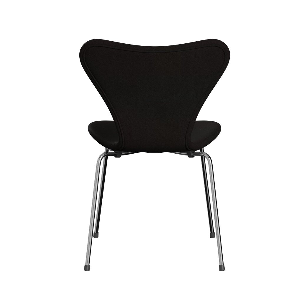 [product_category]-Fritz Hansen 3107 Chair Full Upholstery, Chrome/Divina Dark Brown (Div384)-Fritz Hansen-3107FU-DIV384-CST-FRI-4