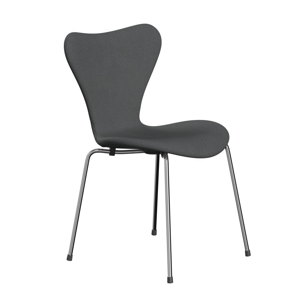 [product_category]-Fritz Hansen 3107 Chair Full Upholstery, Chrome/Divina Dark Grey-Fritz Hansen-3107FU-DIV173-CST-FRI-2