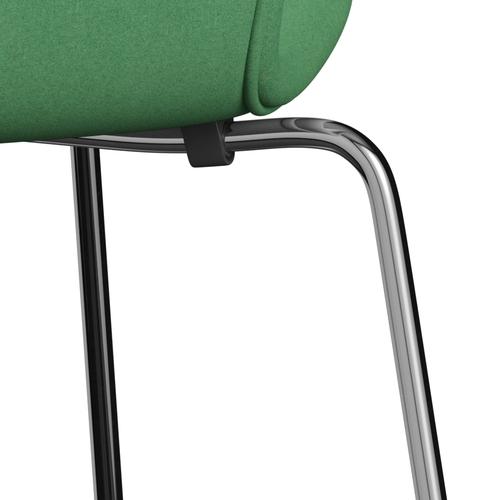 [product_category]-Fritz Hansen 3107 Chair Full Upholstery, Chrome/Divina Green-Fritz Hansen-3107FU-DIV966-CST-FRI-7