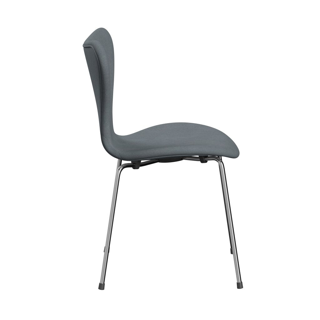 [product_category]-Fritz Hansen 3107 Chair Full Upholstery, Chrome/Divina Light Grey-Fritz Hansen-3107FU-DIV171-CST-FRI-3