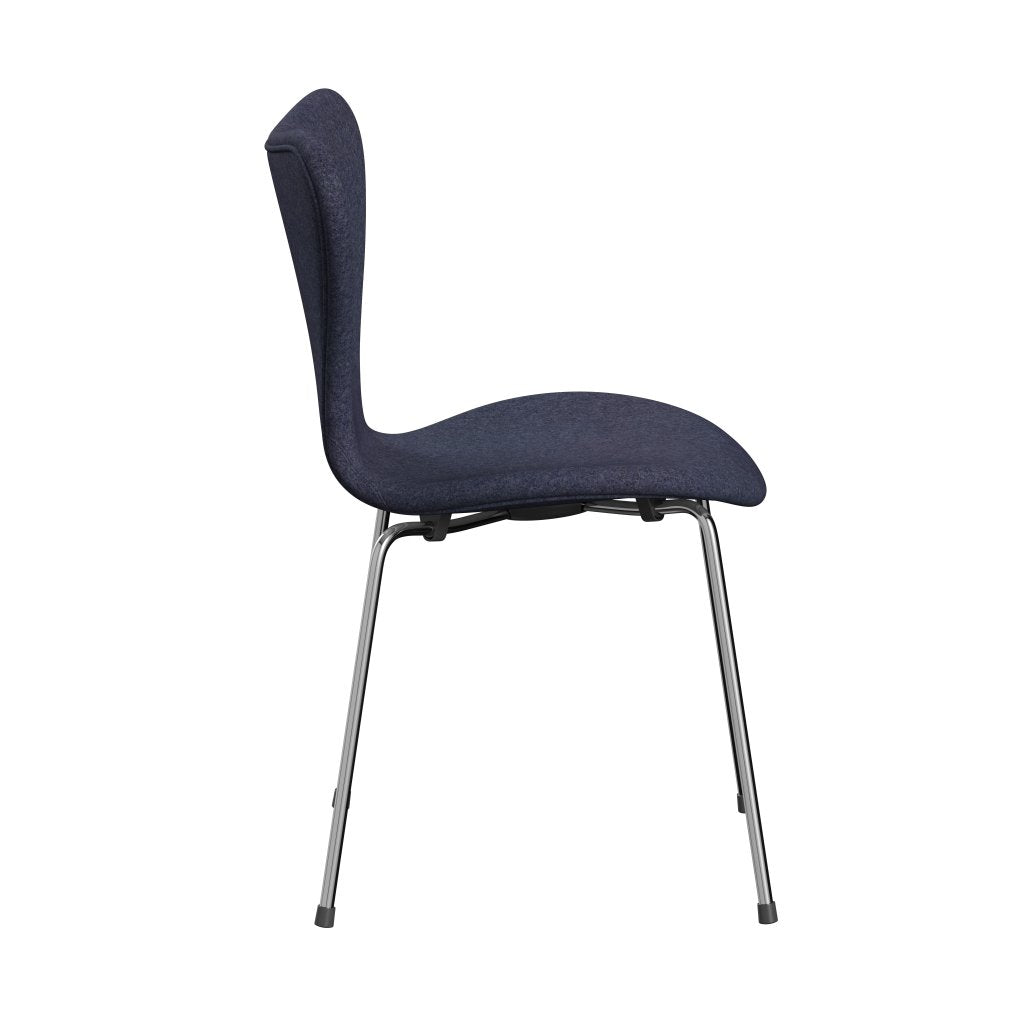 [product_category]-Fritz Hansen 3107 Chair Full Upholstery, Chrome/Divina Md Cool Grey-Fritz Hansen-3107FU-DMD743-CST-FRI-3