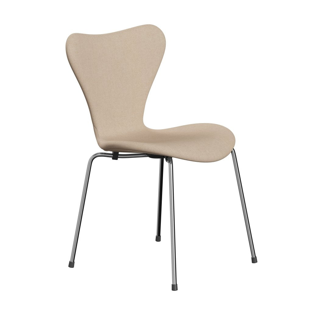 [product_category]-Fritz Hansen 3107 Chair Full Upholstery, Chrome/Divina Md Crème-Fritz Hansen-3107FU-DMD203-CST-FRI-2