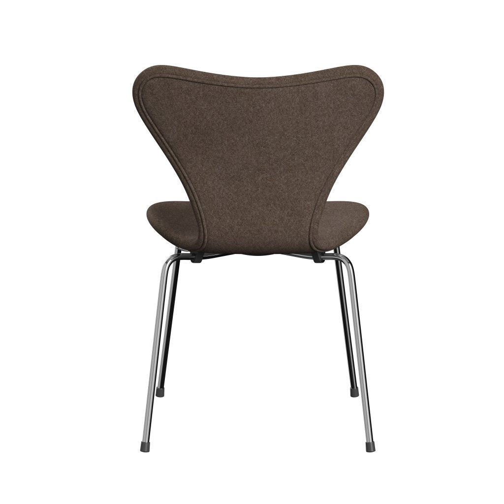 [product_category]-Fritz Hansen 3107 Chair Full Upholstery, Chrome/Divina Melange Dusty Brown-Fritz Hansen-3107FU-DIM260-CST-FRI-4
