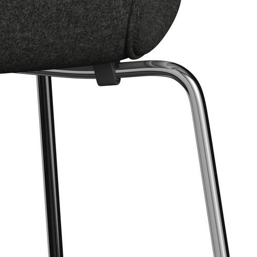 [product_category]-Fritz Hansen 3107 Chair Full Upholstery, Chrome/Divina Melange Grey-Fritz Hansen-3107FU-DIM170-CST-FRI-7