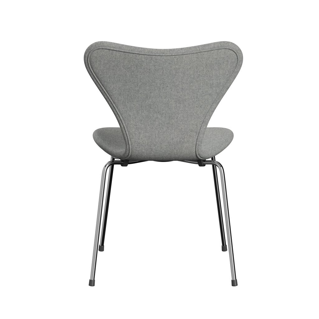 [product_category]-Fritz Hansen 3107 Chair Full Upholstery, Chrome/Divina Melange Light Grey-Fritz Hansen-3107FU-DIM120-CST-FRI-4