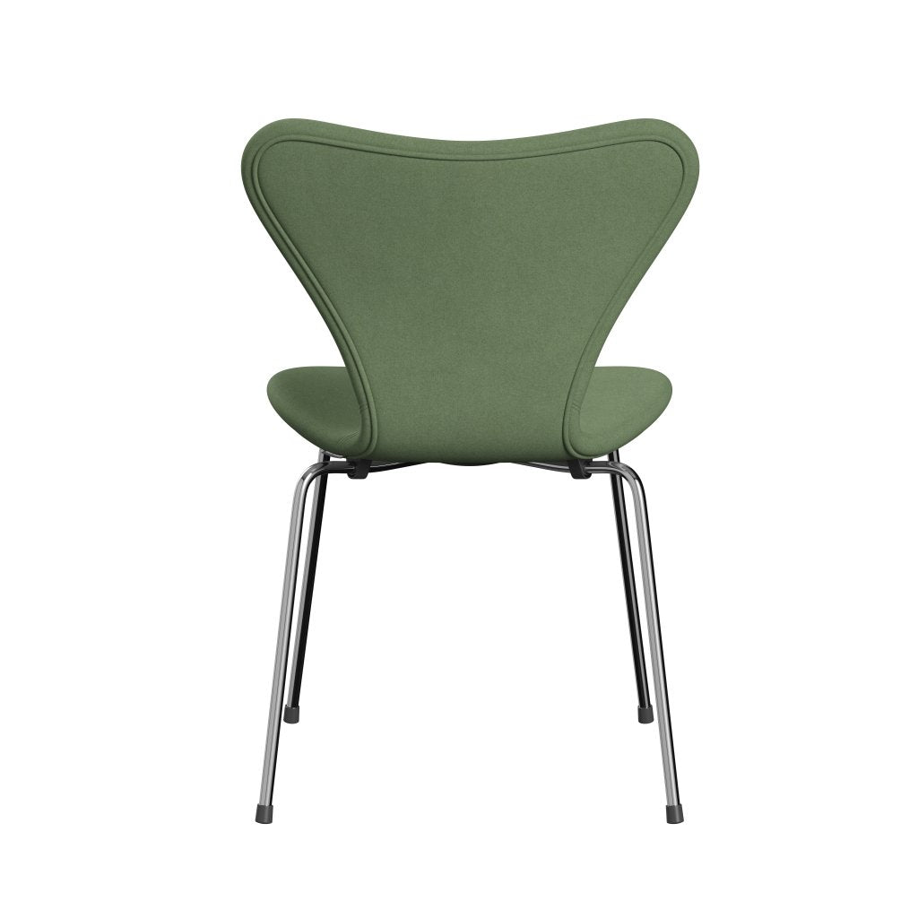 [product_category]-Fritz Hansen 3107 Chair Full Upholstery, Chrome/Divina Olive Green-Fritz Hansen-3107FU-DIV856-CST-FRI-4