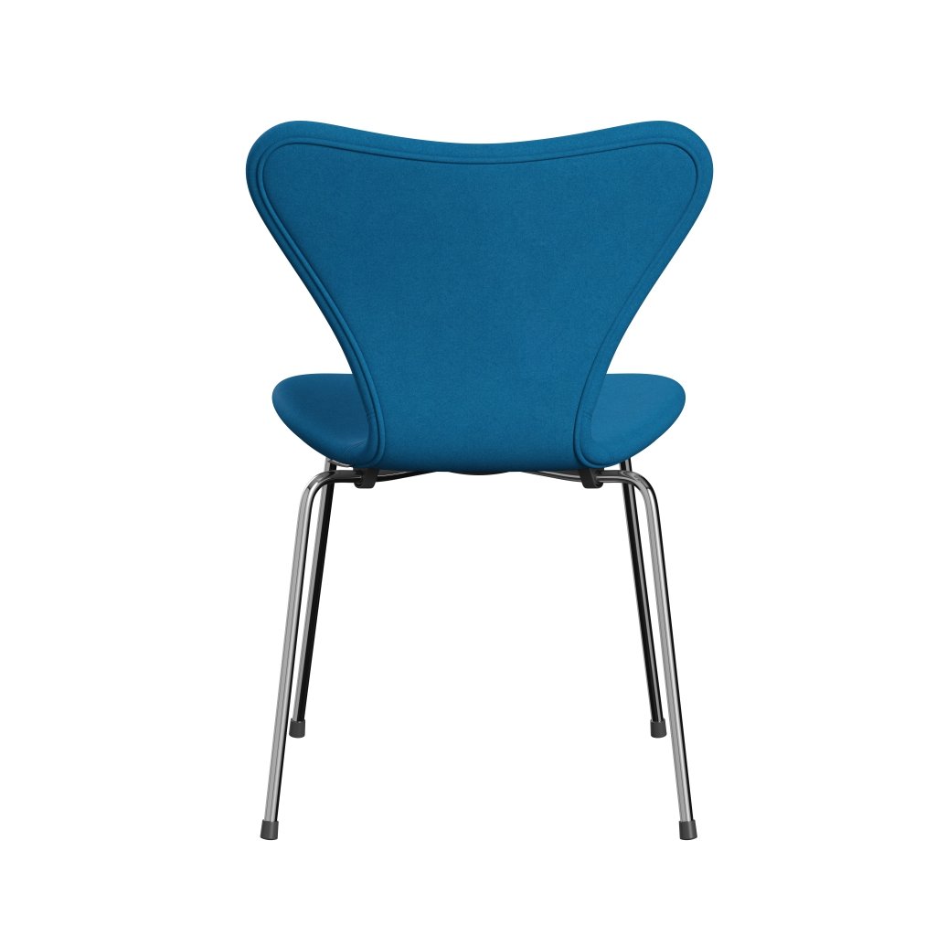 [product_category]-Fritz Hansen 3107 Chair Full Upholstery, Chrome/Divina Turquoise-Fritz Hansen-3107FU-DIV826-CST-FRI-4