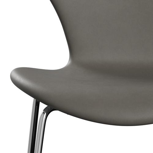 [product_category]-Fritz Hansen 3107 Chair Full Upholstery, Chrome/Essential Lava-Fritz Hansen-3107FU-STLAVA-CST-FRI-6