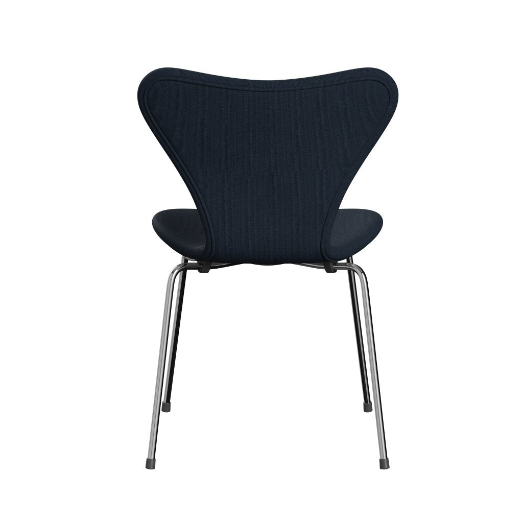 [product_category]-Fritz Hansen 3107 Chair Full Upholstery, Chrome/Fame Blue Anthracite-Fritz Hansen-3107FU-F60017-CST-FRI-4