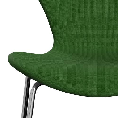 [product_category]-Fritz Hansen 3107 Chair Full Upholstery, Chrome/Fame Grass Green-Fritz Hansen-3107FU-F68146-CST-FRI-6