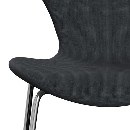 [product_category]-Fritz Hansen 3107 Chair Full Upholstery, Chrome/Fame Grey (F60003)-Fritz Hansen-3107FU-F60003-CST-FRI-6