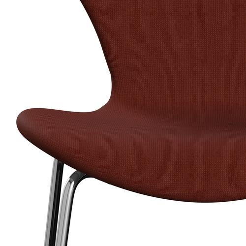 [product_category]-Fritz Hansen 3107 Chair Full Upholstery, Chrome/Fame Light Brown (F63076)-Fritz Hansen-3107FU-F63076-CST-FRI-6