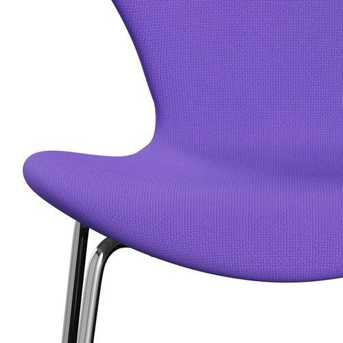 [product_category]-Fritz Hansen 3107 Chair Full Upholstery, Chrome/Fame Violet Light-Fritz Hansen-3107FU-F65083-CST-FRI-6