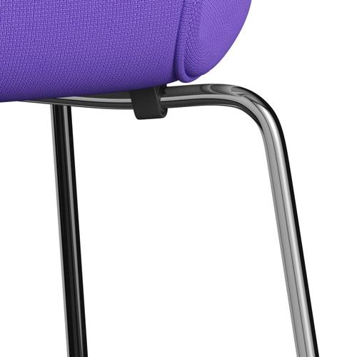 [product_category]-Fritz Hansen 3107 Chair Full Upholstery, Chrome/Fame Violet Light-Fritz Hansen-3107FU-F65083-CST-FRI-7