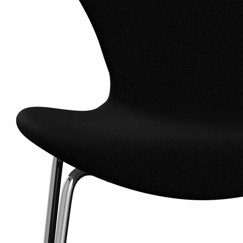 [product_category]-Fritz Hansen 3107 Chair Full Upholstery, Chrome/Hallingdal Black-Fritz Hansen-3107FU-HAL190-CST-FRI-6