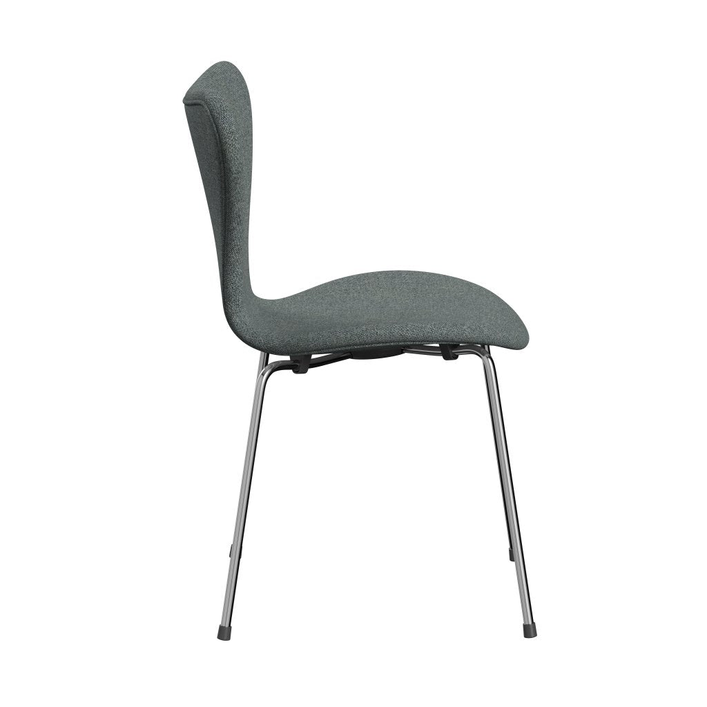 [product_category]-Fritz Hansen 3107 Chair Full Upholstery, Chrome/Hallingdal Grey-Fritz Hansen-3107FU-HAL130-CST-FRI-3