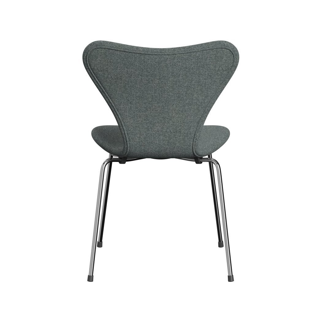 [product_category]-Fritz Hansen 3107 Chair Full Upholstery, Chrome/Hallingdal Grey-Fritz Hansen-3107FU-HAL130-CST-FRI-4
