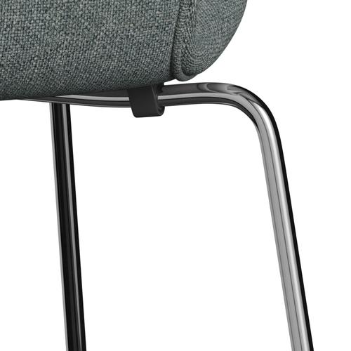 [product_category]-Fritz Hansen 3107 Chair Full Upholstery, Chrome/Hallingdal Grey-Fritz Hansen-3107FU-HAL130-CST-FRI-7