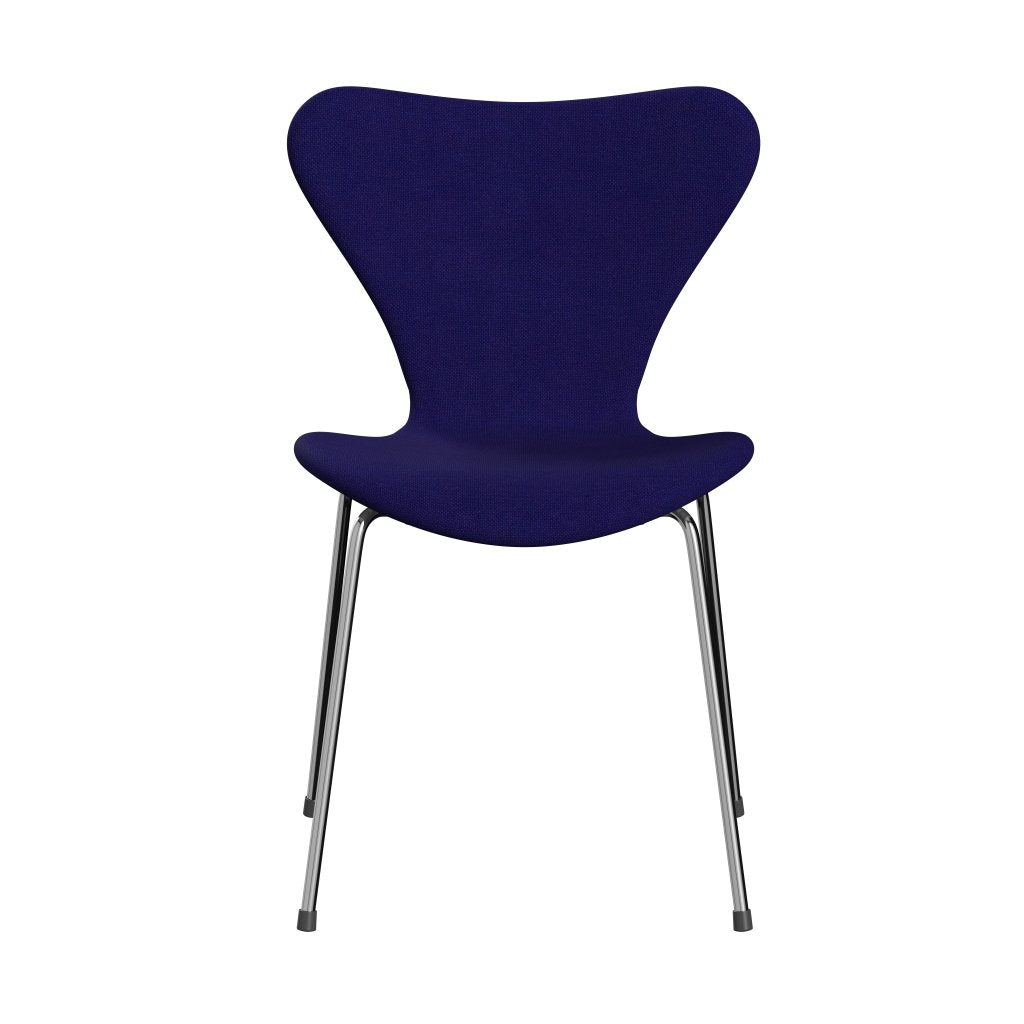 Fritz Hansen 3107 chaise complète complète, Chrome / Hallingdal Violet Dark