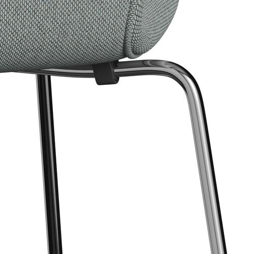 [product_category]-Fritz Hansen 3107 Chair Full Upholstery, Chrome/Re Wool Pale Aqua-Fritz Hansen-3107FU-REW828-CST-FRI-7