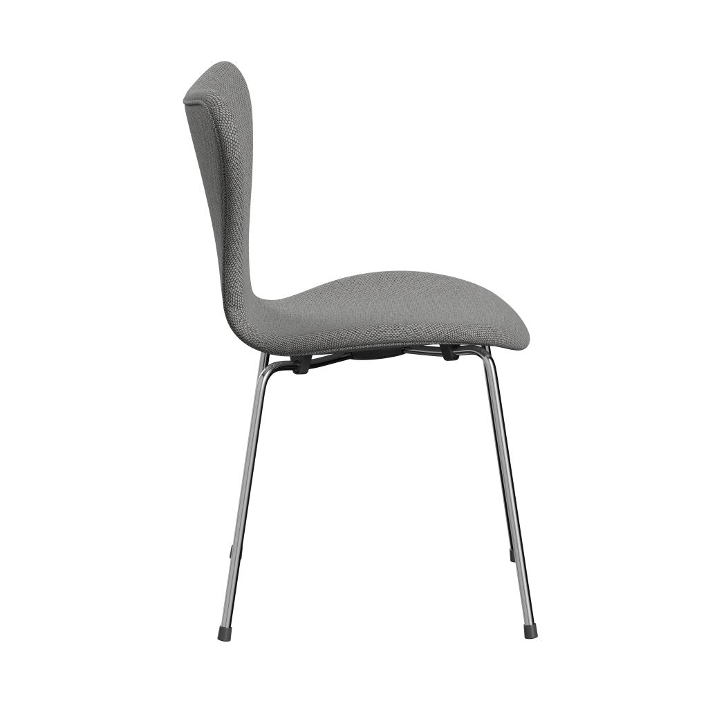 [product_category]-Fritz Hansen 3107 Chair Full Upholstery, Chrome/Re Wool Wool White/Natural-Fritz Hansen-3107FU-REW108-CST-FRI-3