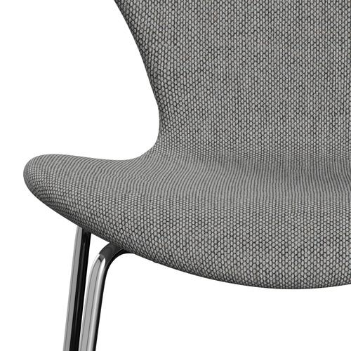 [product_category]-Fritz Hansen 3107 Chair Full Upholstery, Chrome/Re Wool Wool White/Natural-Fritz Hansen-3107FU-REW108-CST-FRI-6