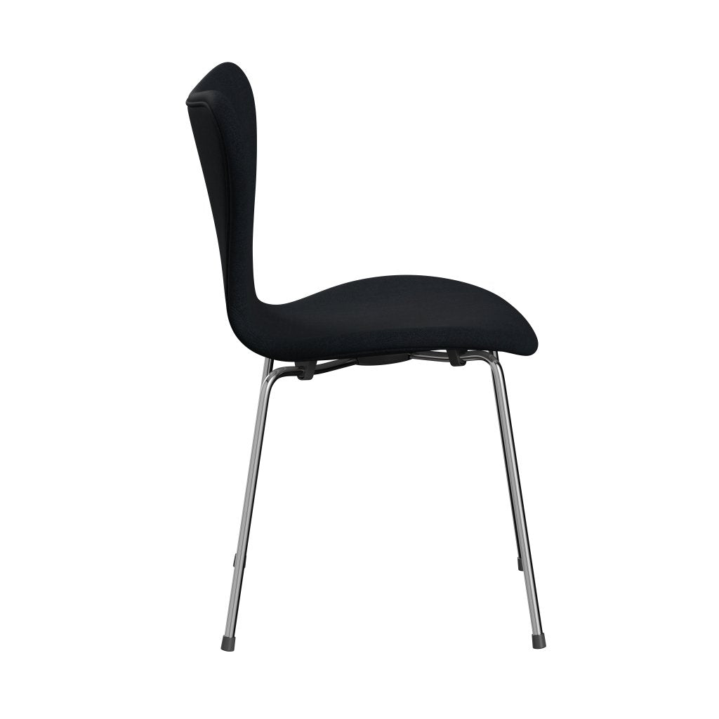 [product_category]-Fritz Hansen 3107 Chair Full Upholstery, Chrome/Remix Black (Rem996)-Fritz Hansen-3107FU-REM996-CST-FRI-3