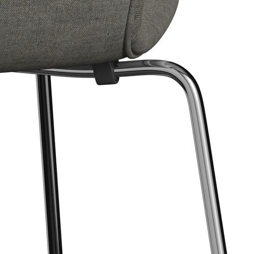 [product_category]-Fritz Hansen 3107 Chair Full Upholstery, Chrome/Remix Concrete-Fritz Hansen-3107FU-REM133-CST-FRI-7