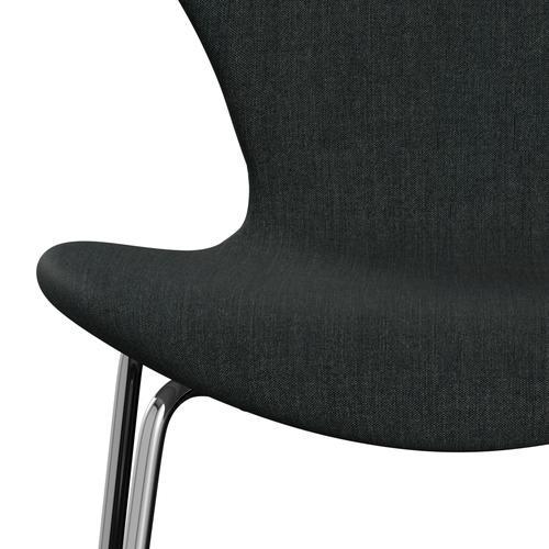 [product_category]-Fritz Hansen 3107 Chair Full Upholstery, Chrome/Remix Dark Blue Grey-Fritz Hansen-3107FU-REM173-CST-FRI-6