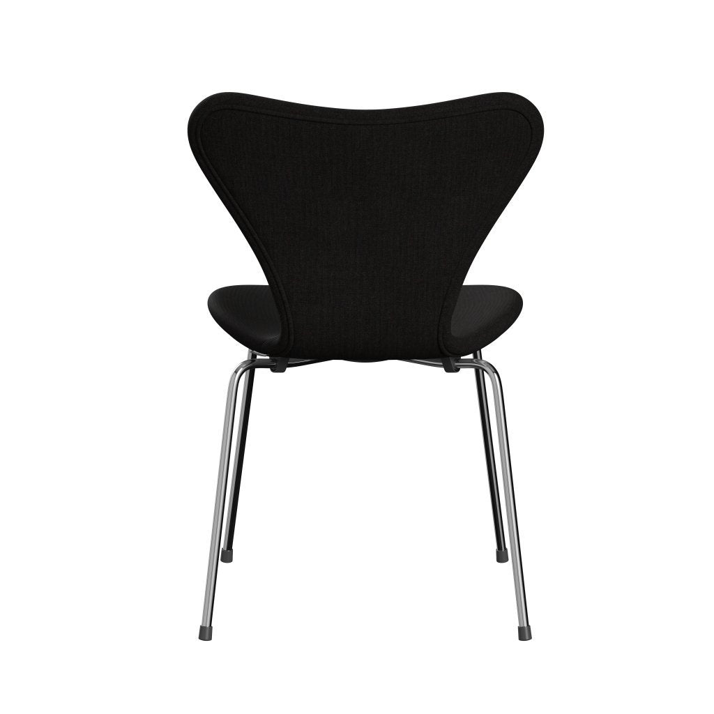 [product_category]-Fritz Hansen 3107 Chair Full Upholstery, Chrome/Remix Dark Brown (Rem393)-Fritz Hansen-3107FU-REM393-CST-FRI-4