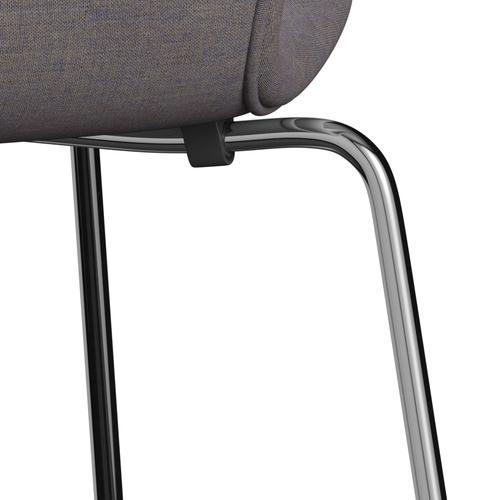 [product_category]-Fritz Hansen 3107 Chair Full Upholstery, Chrome/Remix Pink Blue-Fritz Hansen-3107FU-REM722-CST-FRI-7