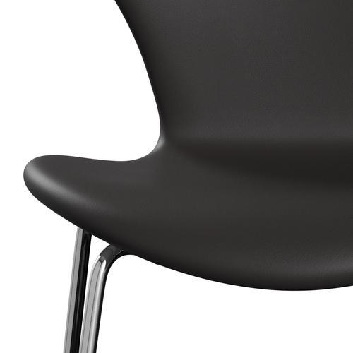 [product_category]-Fritz Hansen 3107 Chair Full Upholstery, Chrome/Soft Black Brown-Fritz Hansen-3107FU-SOBBR-CST-FRI-6