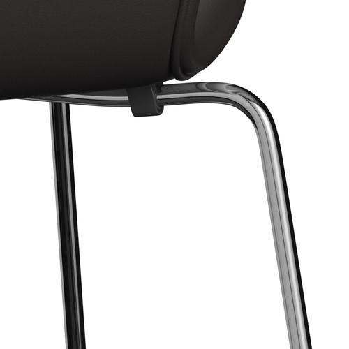 [product_category]-Fritz Hansen 3107 Chair Full Upholstery, Chrome/Soft Black Brown-Fritz Hansen-3107FU-SOBBR-CST-FRI-7