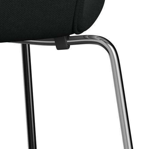 [product_category]-Fritz Hansen 3107 Chair Full Upholstery, Chrome/Steelcut Black-Fritz Hansen-3107FU-STI190-CST-FRI-7