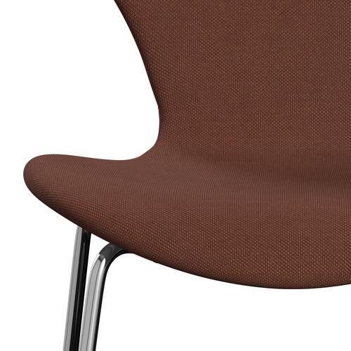 [product_category]-Fritz Hansen 3107 Chair Full Upholstery, Chrome/Steelcut Medium Brown-Fritz Hansen-3107FU-STI365-CST-FRI-6