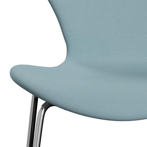 [product_category]-Fritz Hansen 3107 Chair Full Upholstery, Chrome/Steelcut Pastel Blue-Fritz Hansen-3107FU-STI820-CST-FRI-6