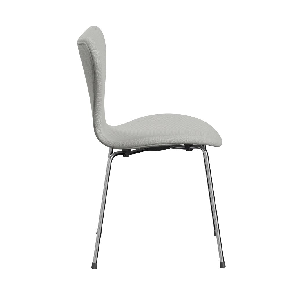 Fritz Hansen 3107 Silla tapicería completa, cromo/acero trío delicado menta verde