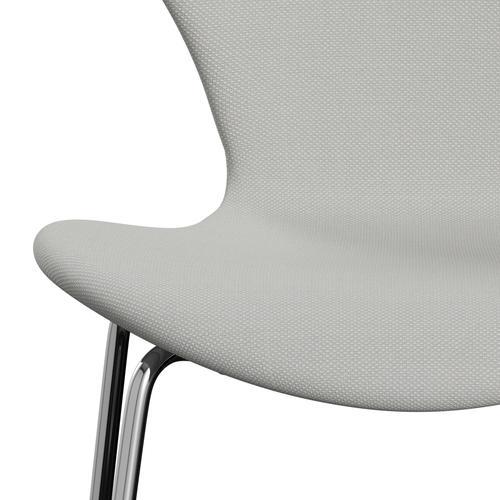 Fritz Hansen 3107 Silla tapicería completa, cromo/acero trío delicado menta verde