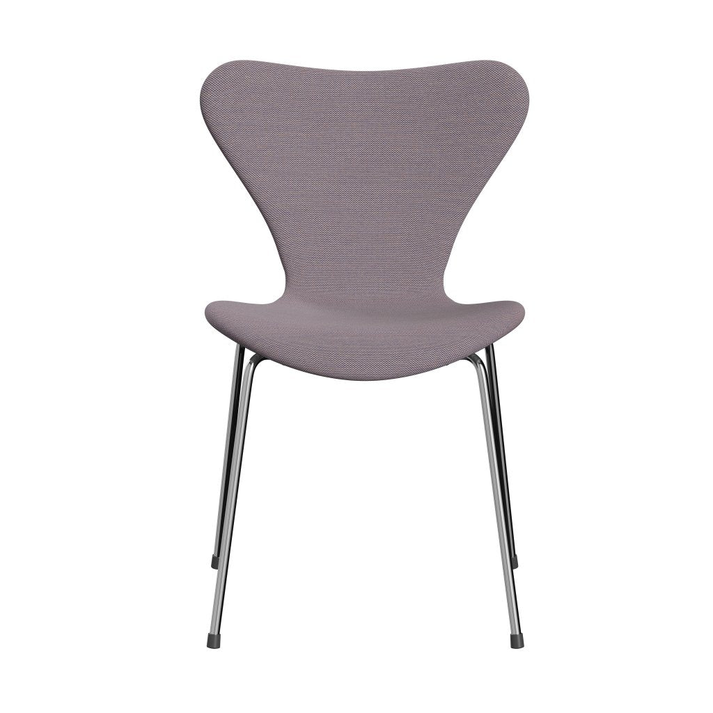 [product_category]-Fritz Hansen 3107 Chair Full Upholstery, Chrome/Steelcut Trio White/Violet-Fritz Hansen-3107FU-STR806-CST-FRI-1