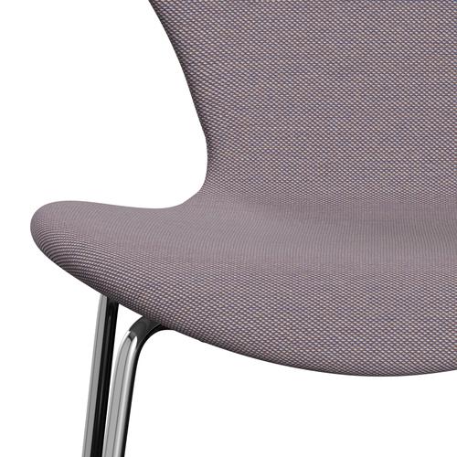 [product_category]-Fritz Hansen 3107 Chair Full Upholstery, Chrome/Steelcut Trio White/Violet-Fritz Hansen-3107FU-STR806-CST-FRI-6