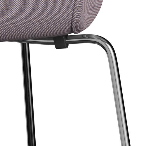 [product_category]-Fritz Hansen 3107 Chair Full Upholstery, Chrome/Steelcut Trio White/Violet-Fritz Hansen-3107FU-STR806-CST-FRI-7