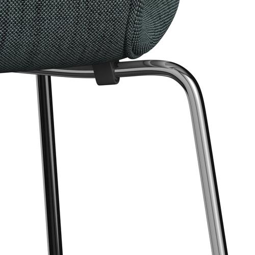 [product_category]-Fritz Hansen 3107 Chair Full Upholstery, Chrome/Sunniva 2 Black/Light Blue-Fritz Hansen-3107FU-SV763-CST-FRI-7