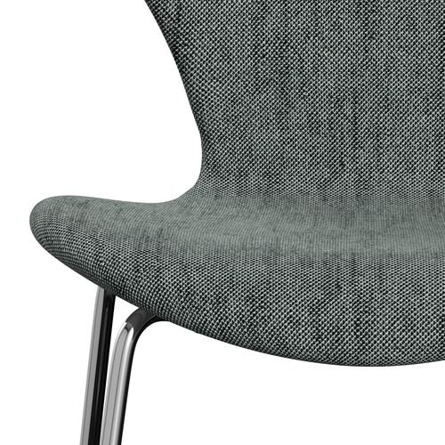 [product_category]-Fritz Hansen 3107 Chair Full Upholstery, Chrome/Sunniva 2 Black/White-Fritz Hansen-3107FU-SV163-CST-FRI-6