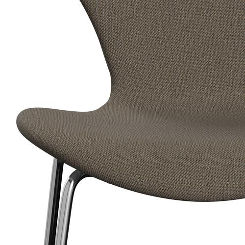 [product_category]-Fritz Hansen 3107 Chair Full Upholstery, Chrome/Sunniva 2 Chocolate/Light Grey-Fritz Hansen-3107FU-SV353-CST-FRI-6