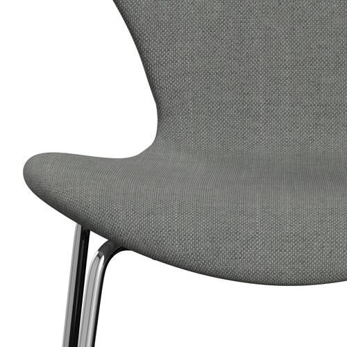 [product_category]-Fritz Hansen 3107 Chair Full Upholstery, Chrome/Sunniva 2 Grey-Fritz Hansen-3107FU-SV242-CST-FRI-6