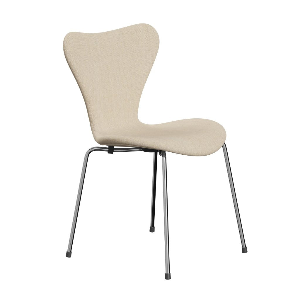 [product_category]-Fritz Hansen 3107 Chair Full Upholstery, Chrome/Sunniva 2 Sand-Fritz Hansen-3107FU-SV811-CST-FRI-2