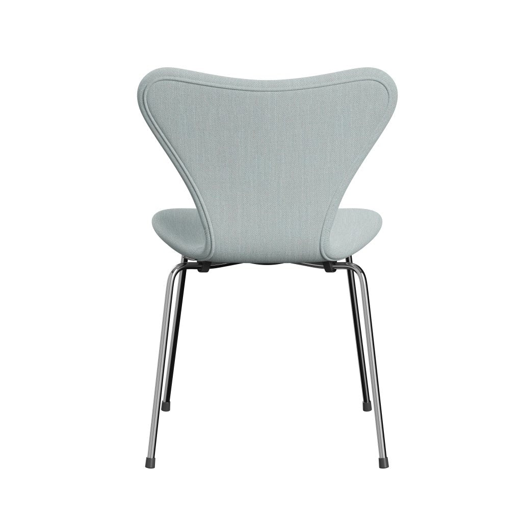 [product_category]-Fritz Hansen 3107 Chair Full Upholstery, Chrome/Sunniva 2 White/Light Blue-Fritz Hansen-3107FU-SV723-CST-FRI-4